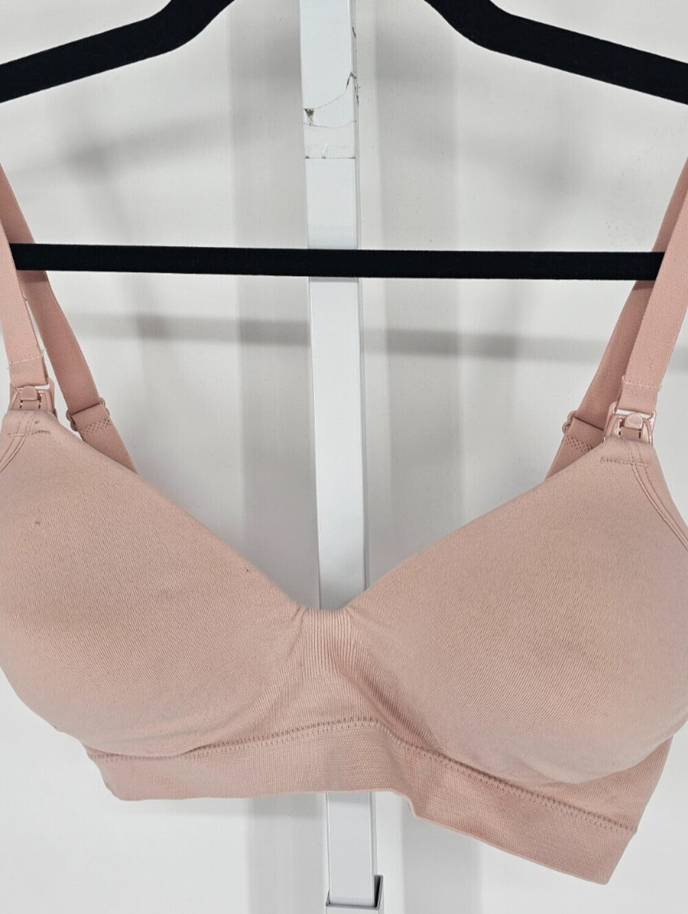 Joyspun Womens Sz XL Maternity T Shirt Nursing Bra Solid Beige